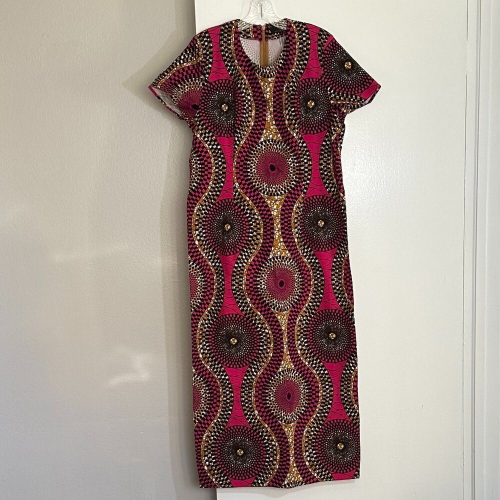African Print Stretch Maxi Tunic